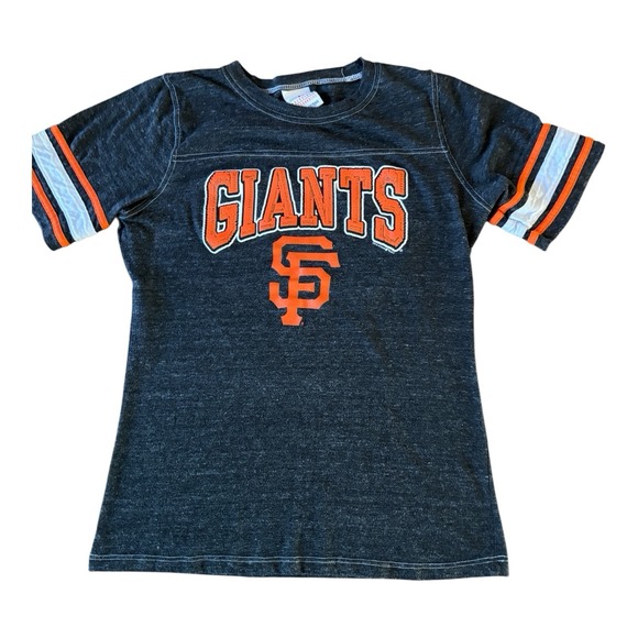 MLB 5th & Ocean San Fransisco Giants T Shirt Women's XL Gray & Orange - Picture 1 of 16